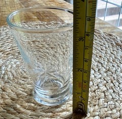 Small Tumbler / Juice Glasses Etched Starburst /Sunburst Design VTG MCM SET OF 5
