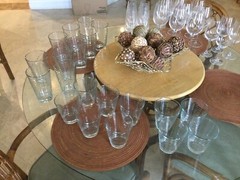 «Doro» by Pasabahce 2 Sets of Horizontal Rings Glassware 6″ & 4″