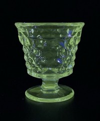 FOSTORIA American Clear Oyster or Fruit Cocktail Glass, Manganese Glow, Cubist