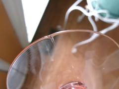 6 Vintage PINK OPTIC PANELED 8 oz. STEM WATER GOBLETS – Tiffin
