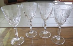 4 ROYAL CRYSTAL ROCK RCR 7 3/4″ FIRE FLAME WATER / WINE GLASSES 9-oz – PERFECT