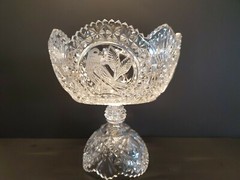 HOFBAUER Byrdes German 9″ Tall 8″ Wide 4″ Base LARGE Footed Candy / Fruit Bowl