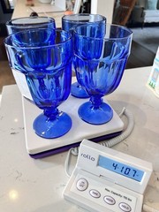 Vintage Libbey Gibraltar Duratuff Cobalt Blue 2 Iced Tea Water Glasses Goblets