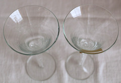 2 Toscany Ariel Air Twist Stem Trumpet Cordial Glasses 4 oz.