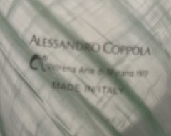 1 NEW-Arte Di Murano green swirls Tumblers by Alessandro Coppola 16oz