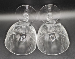 Fostoria Crystal Gray Cut Spring Pattern 4 1/2″ Wine Glass – set of 2