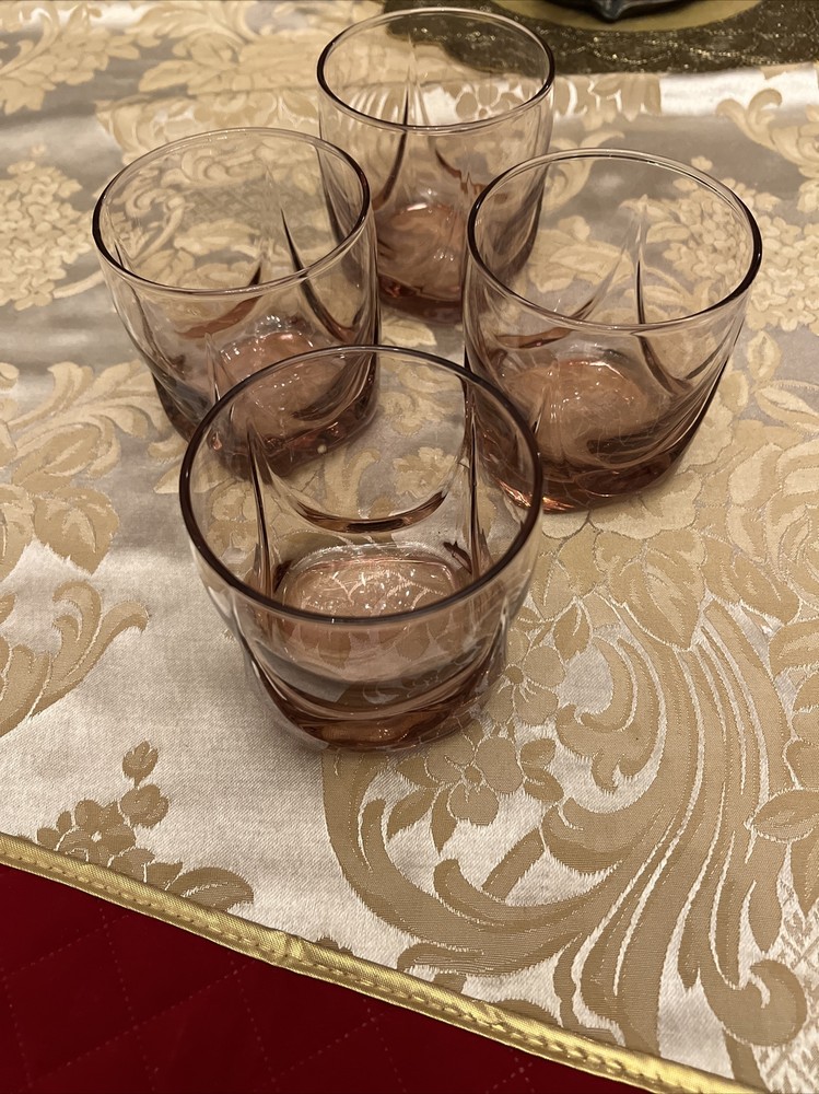 vtg libbey Imperial plum set of 4 old fashioned glasses 12 oz