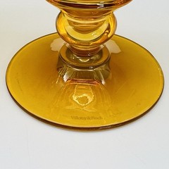 Lot 4 VILLEROY & BOCH BOSTON Amber GOBLETS XL Wine Water Sangria GLASSES 5.50″