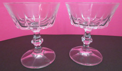 Set of 2 Glasses Esprit by Princess House 24% Lead Crystal Champagne Sherbert