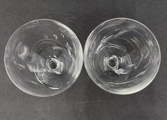 Set Of 8 Vintage St Lambert Nevel Water Goblets With Square Cube Stem MCM