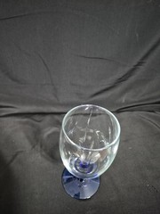 METROPOLIS BLUE LIBBEY GLASS BALL STEM ICED TEA GLASSES LOT OF 6