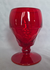 Georgian Red/Ruby Footed Tumbler/Small Goblet by Fenton Glass