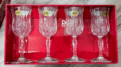 NIB – Vintage Royal Crystal Rock RCR Opera Wine Glasses – Set of 4