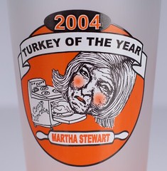 Flying Saucer Turkey of the Year 2004 Thanksgiving Pint Glass Martha Stewart 2