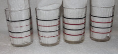 Swanky Swig Band Pattern #2 1933 Black Red Set of 8 Lot RR