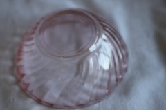 6 VINTAGE ARCOROC OPTIC ROSELINE PINK DESSERT/BERRY BOWLS