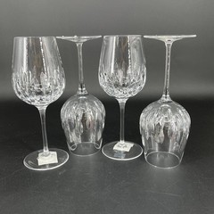 New~Reed & Barton Equinox Grande Crystal Wine/Water Goblet Set Of 4