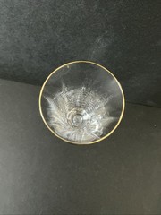 Mikasa Sonata Gold Crystal Champagne Flute Glass 8 3/4” Optic Bowl Discontinued