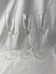 Bohemia Crystal Crystalex Air Twist Stem Cordial Glasses Set Of 3
