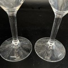 Set Of 4 Acrylic Plastic Raised Grapes Wine Glass Stemmed 7½» Tall