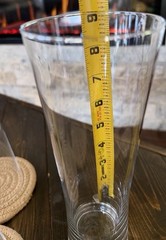 Vintage Heavy Bottomed Crystal Beer Pilsner Tapered Tall Glasses 23oz Set of 6