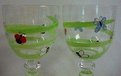 Clay Art Crystal BUMBLES Water Goblets (8″) SOLD IN PAIRS More Items Available