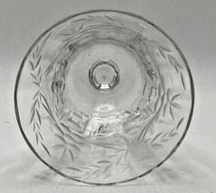 Clear Etched Oyster or Fruit Cocktails Size 4 by 3 in