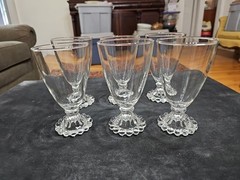 6 Anchor Hocking Vintage Berwick Boopie Bubble Clear Water Glasses 5½ Inch 9oz