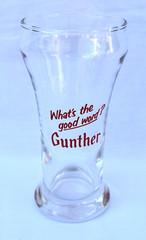 Set of 4 – Variety of BEER BAR GLASSES & SHAM – BLATZ, BUSCH, GUNTHER
