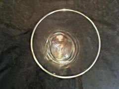 Vintage Luigi Bormioli Tintoretto Handblown Wine Water Glass Pink Geometric Base