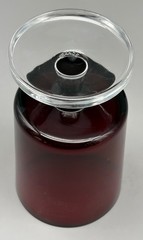 VTG WINE CAVALIER RUBY RED CRYSTAL GLASSES CLEAR FOOTED FRANCE 4.5″