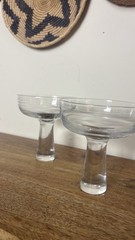 LASVIT CZECH GEORGE YABU & GLENN PUSHELBERG CLEAR “OTTO”CHAMPAGNE COUPE SET OF 2