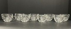 Crystal Punch Cups Cut Glass Star Of David Set Of 8