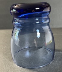 Libbey Cobalt Blue Bangles Double Old Fashions 10 Oz. 4 1/4″