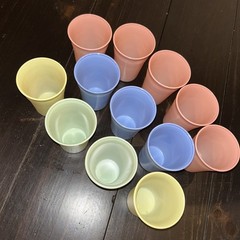 VTG Hazel Atlas Moderntone Platonite Juice Glasses Tumblers Set Of 12