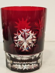 Waterford SNOWFLAKE Snow Crystals RUBY Red Whiskey DOF Double Old Fashioned