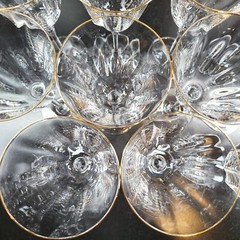 11 Mikasa Sonata Gold Wine Glasses Set Elegant Clear Optic Bowl Stemware Bar Lot
