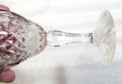 CHRISTOPHER STUART Crystal REGENCY Ruby Red Goblet 6 1/2″