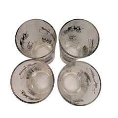 1950s Mid-Century «Carriage» Glassware Libbey Curio Collection Set of 4 Glasses