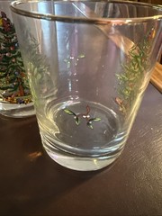 Spode Christmas Tree Double Old-Fashioned Glasses Set Of 4 USED