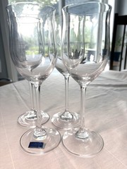 Set 4 Marquis by Waterford Vintage Crystal White Wine Glasses 8.5” Austria