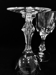 Tiffin-Franciscan Mirage Set of 4 Claret Wine Glasses Crystal 6 3/8”