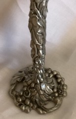 TWO(2) PEWTER GRAPE PATTERN STEM WINE GOBLETS BY ETAIN ZINN SEAGULL TG56 1997