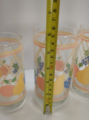 Vintage Libbey 3 Piece Glass Set Fruit & Lattice Tumbler And Juice