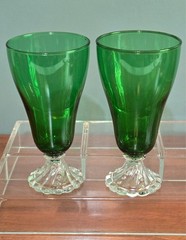 Anchor Hocking Forest Green Burple Inspiration 6.75″ Set of 2 ICED TEA GLASSES