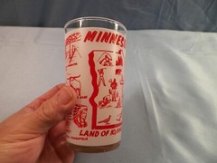Federal Minnesota State Souvenir Frosted Glass Tumbler INV2