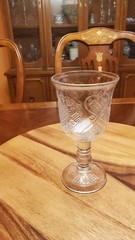 Water Goblet Hearts and Diamonds Clear by AVON
