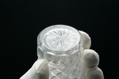 BACCARAT 1830’s LOT OF 3 GOBELET TUMBLER CRYSTAL GLASS LOUVRE MUSEUM PIECE COLL.
