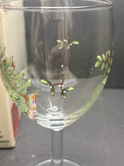 Vintage Spode Christmas Tree All Purpose Wine Glasses Set of 4 In Original Box