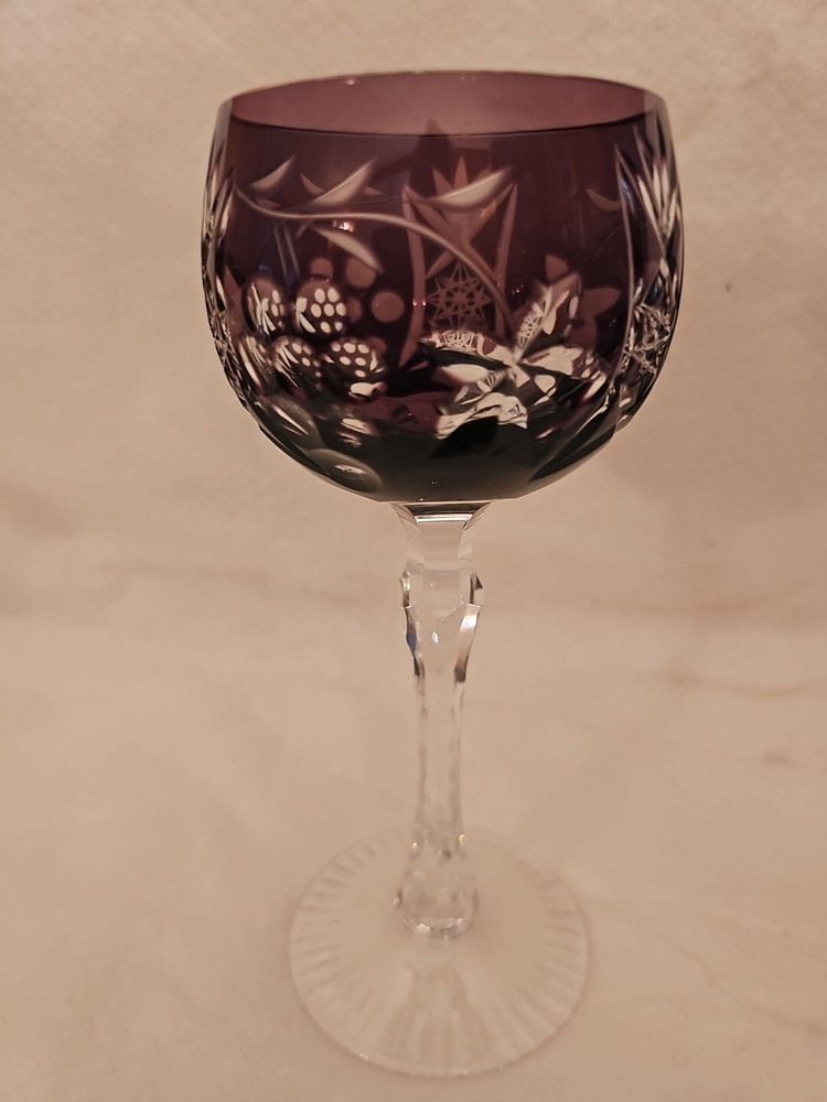 Lausitzer Crystal Water Goblet 8 3/8″ LA16 Amethyst